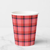Gobelets En Papier Design Tartan (Recto)