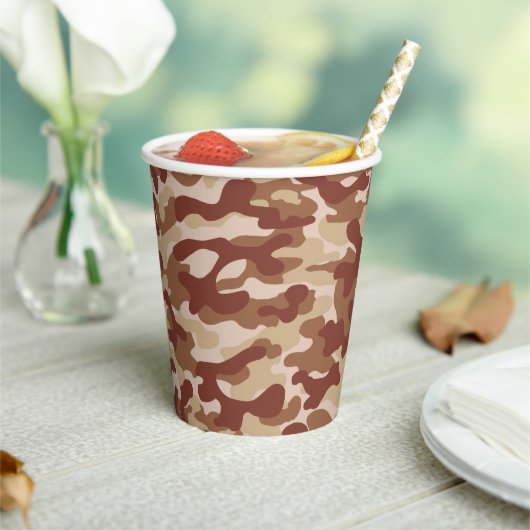 Gobelets En Papier Dessert camouflage tan (Insitu)