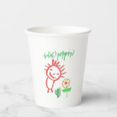 Gobelets En Papier dessin à la main bébé  (Recto)