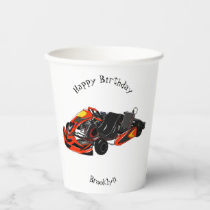 Gobelets En Papier dessin animé de Kart racing