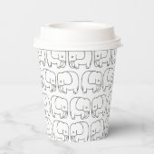 Gobelets En Papier Dessin Animé Éléphant (Verso)