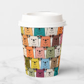 Gobelets En Papier Dessin Animé Ours en Peluche (Verso)