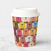 Gobelets En Papier Dessin Animé Ours en Peluche (Recto)