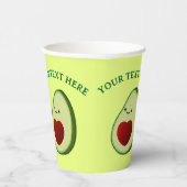 Gobelets En Papier Dessin Avocado mignon (Droite)