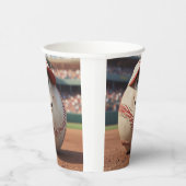 Gobelets En Papier Dessin de baseball (Droite)