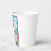 Gobelets En Papier Dessin de paysage de ski (Gauche)