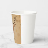 Gobelets En Papier dessin de rennes sur un arrière - plan brun (Gauche)