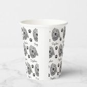 Gobelets En Papier Dessin personnalisé Goldendoodle Chien (Droite)