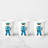 Gobelets En Papier Dessin policier Agent amusant application de la lo