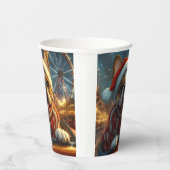 Gobelets En Papier Dessous de verre à rouleaux de chien de boîte Noël (Droite)