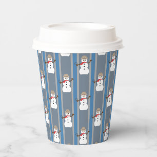 Gobelets En Papier Détective de Snowman amusante et fantaisiste