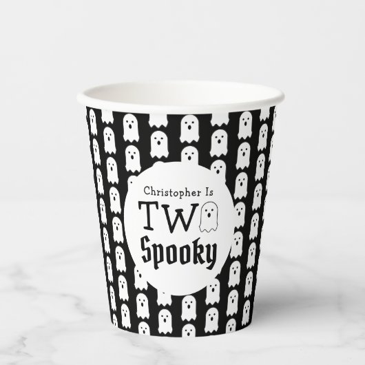 Gobelets En Papier Deux 2ème anniversaire Éffrayant (Recto)