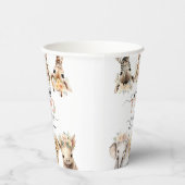 Gobelets En Papier Deux animaux sauvages Safari Girl 2e Anniversaire  (Droite)