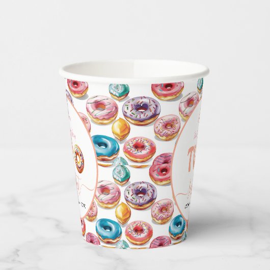 Gobelets En Papier Deux beignets sucrés 2e fête d'anniversaire (Gauche)