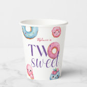 Gobelets En Papier Deux beignets sucrés fête d'anniversaire (Verso)