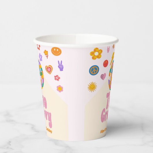 Gobelets En Papier Deux boules Disco Super 2e fête d'anniversaire (Gauche)