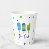 Gobelets En Papier Deux Cool 2e anniversaire bleu vert (Recto)