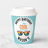 Gobelets En Papier Deux Cool Boy 2e fête d'anniversaire (Recto)