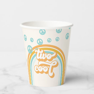 Gobelets En Papier DEUX Cool Retro Boy 2E Anniversaire