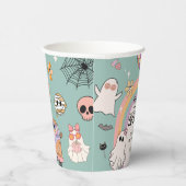 Gobelets En Papier Deux Éffrayant Retro Fun Halloween 2e fête d'anniv (Droite)