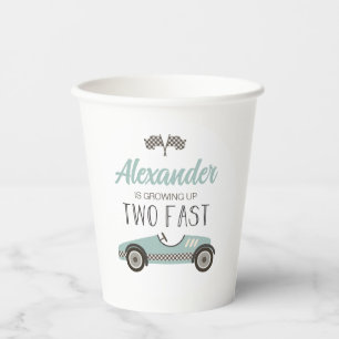 Gobelets En Papier Deux Fast blue Race Car Anniversaire