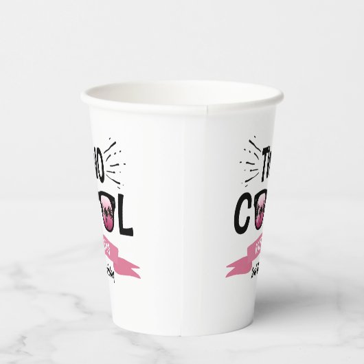 Gobelets En Papier Deux filles Cool 2e anniversaire (Droite)