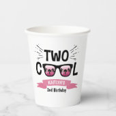 Gobelets En Papier Deux filles Cool 2e anniversaire (Recto)