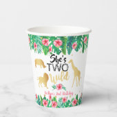 Gobelets En Papier Deux Filles sauvages Deuxième fête d'anniversaire (Verso)