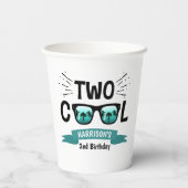 Gobelets En Papier Deux garçons Cool 2e anniversaire (Verso)