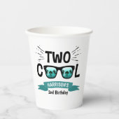 Gobelets En Papier Deux garçons Cool 2e anniversaire (Recto)