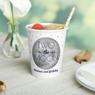 Gobelets En Papier Deux La Lune 2e Anniversaire