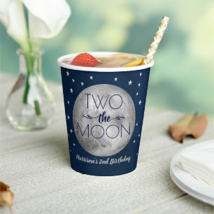 Gobelets En Papier Deux La Lune 2e Anniversaire