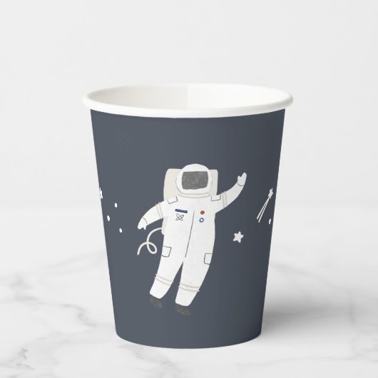 Gobelets En Papier Deux La Lune Astronaut Space Party (Gauche)