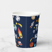 Gobelets En Papier Deux La Lune Planète spatiale Anniversaire (Droite)