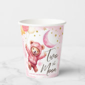 Gobelets En Papier DEUX la lune | Rose Girl 2e anniversaire (Recto)