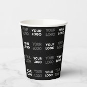 Gobelets En Papier Deux logos ou images Motif répétitif (Gauche)