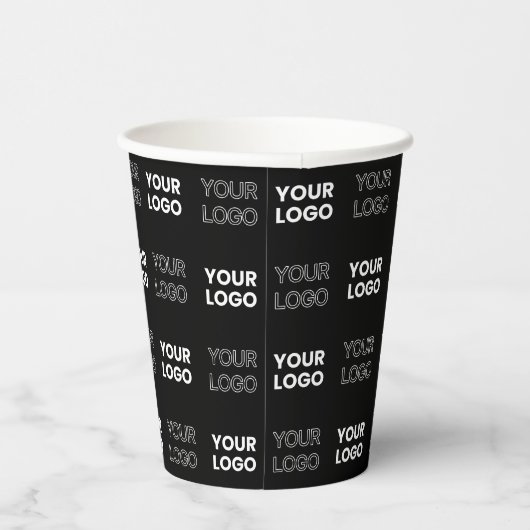 Gobelets En Papier Deux logos ou images Motif répétitif (Droite)