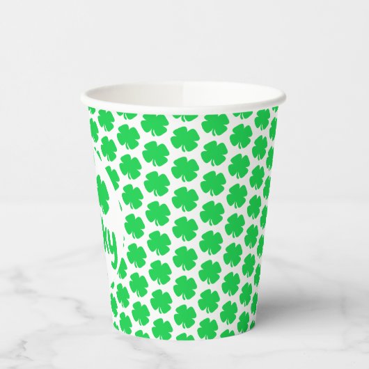 Gobelets En Papier Deux Lucky St Patrick's Day 2e anniversaire (Gauche)