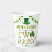 Gobelets En Papier Deux Lucky St. Patrick's Day 2e anniversaire (Verso)