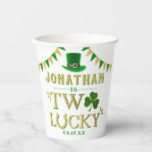 Gobelets En Papier Deux Lucky St. Patrick's Day 2e anniversaire (Recto)