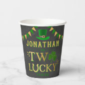 Gobelets En Papier Deux Lucky St. Patrick's Day 2e anniversaire (Verso)