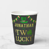 Gobelets En Papier Deux Lucky St. Patrick's Day 2e anniversaire (Recto)