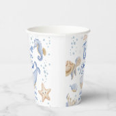 Gobelets En Papier DEUX Mer 2e anniversaire Boy Blue Cute Ocean (Droite)