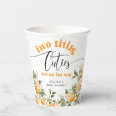 Gobelets En Papier Deux petits baby shower jumeaux (Recto)