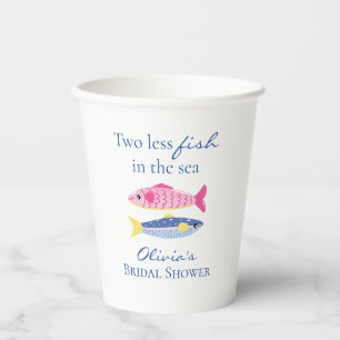 Gobelets En Papier Deux poissons de moins dans la mer Fête de mariage