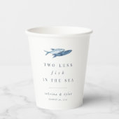 Gobelets En Papier Deux poissons en moins dans la mer Mariage personn (Recto)