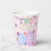 Gobelets En Papier Deux Super Preppy Patch 2e fête d'anniversaire (Verso)
