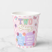 Gobelets En Papier Deux Super Preppy Patch 2e fête d'anniversaire (Recto)