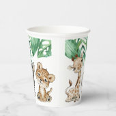 Gobelets En Papier Deux Wild Safari 2ème Anniversaire tasse de papier (Droite)