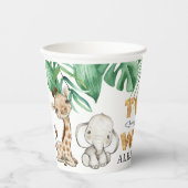 Gobelets En Papier Deux Wild Safari 2ème Anniversaire tasse de papier (Recto)